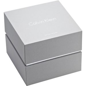 Calvin Klein Ladies Addict Bangle Watch - White and Silver Tone