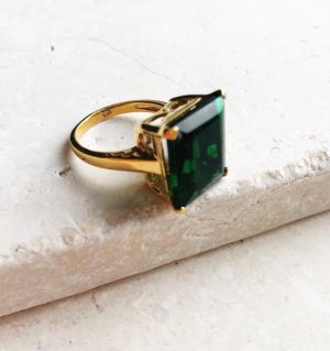 Shyla London Claudia Statement Ring - Emerald
