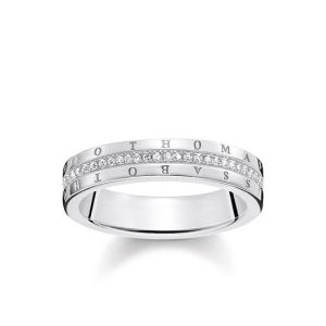 Thomas Sabo 'Classic White' Silver and Diamond Ring D_TR0026-725-14