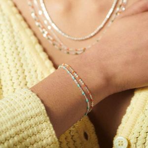 Daisy Treasures Coral Beaded Bracelet - Silver BBR03_SLV