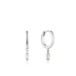 Ania Haie Glow Huggie Hoop Earrings - Silver E018-09H