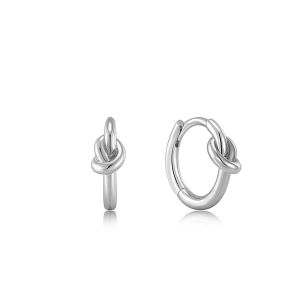Ania Haie Silver Knot Huggie Hoop Earrings E029-04H