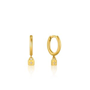 Ania Haie Gold Padlock Huggie Hoop Earrings E032-01G