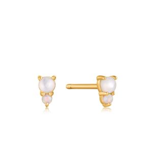 Ania Haie Mother of Pearl and Kyoto Opal Stud Earrings - Gold - E034-02G