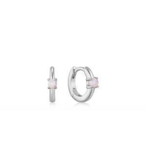 Ania Haie Kyoto Opal Cabochon Huggie Hoop Earrings - Silver - E035-15H