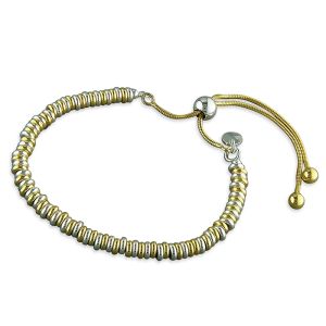 Slider Link Bracelet - Sterling Silver and Yellow Gold