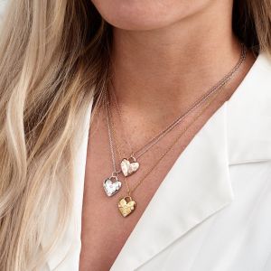Olivia Burton Classic Heart Silver Necklace OBJSAN01