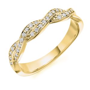 Raphael Collection Half Eternity Ring - Crossover Design