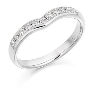 Raphael Collection Half Eternity Ring - Curved and Shaped Grain Set 