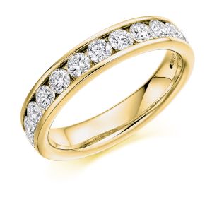 Raphael Collection Half Eternity Ring - Round Brilliant Channel Set 