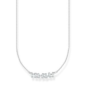 Thomas Sabo White Baguette and Round Stone Necklace KE2095-051-14-L45V