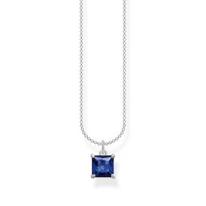 Thomas Sabo Blue Square Stone Necklace KE2156-699-32