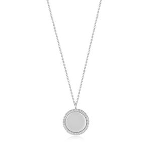 Ania Haie Rope Disc Necklace - Silver - N036-03H