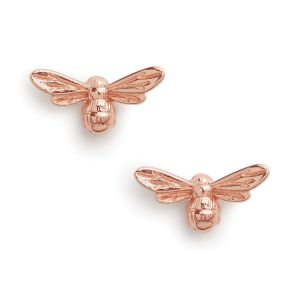 Olivia Burton Lucky Bee Stud Earrings Rose Gold OBJAME24N