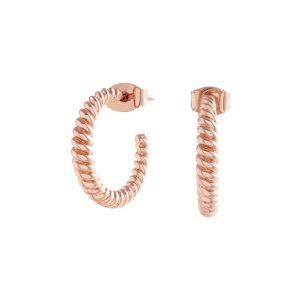 Olivia Burton Rope Twist Rose Gold Hoop Earrings OBJCOE130