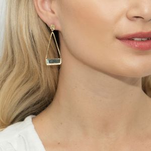 Sarah Alexander Primavera Labradorite Triangle Drop Earrings
