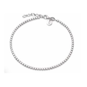 Daisy Beaded Chain Bracelet - Silver RBR02_SLV