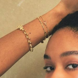 Daisy Peachy Chain Bracelet - Gold RBR08_GP
