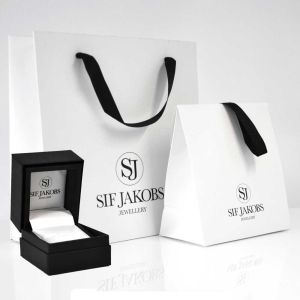 Sif Jakobs Corte Doppio Double Ring - Silver with Black Zirconia 