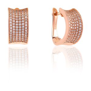 Sif Jakobs Dinami Earrings - Rose Gold with White Zirconia
