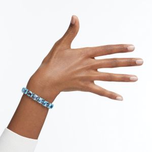 Swarovski Millenia Square Cut Bracelet - Blue with Rhodium Plating 5614924