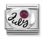 Nomination Classic Sterling Silver July Ruby Birthstone Charm 330505_07