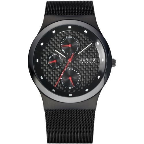 Bering Men's Black Milanese Bracelet Watch