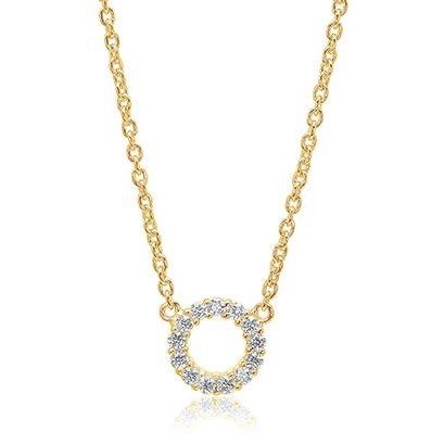 Sif Jakobs Biella Piccolo Necklace - Gold with White Zirconia
