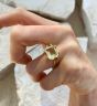 Shyla London Square Claw Ring - Lemon