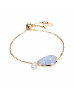 Jersey Pearl Sorel Blue Lace Agate Bracelet