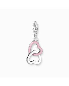 Thomas Sabo Charm Pendant - Pink Intertwined Hearts Charm 2013-007-9