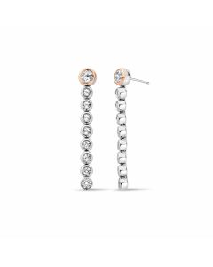 Clogau Celebration Silver Drop Hoop Earrings 3SCLC0799