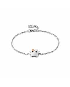 Clogau Paw Prints on My Heart Silver Single Paw Bracelet 3SPWP0822