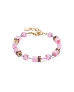 Coeur De Lion GeoCUBE Bracelet - Iconic Mono Gold and Pink 4020301920