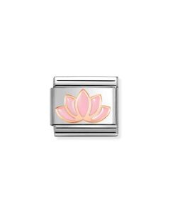 Nomination Classic Rose Gold Pink Lotus Flower Charm 430202/44