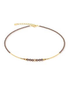 Coeur De Lion Shimmering Princess Necklace Pearls - Gold Brown - 4312101100