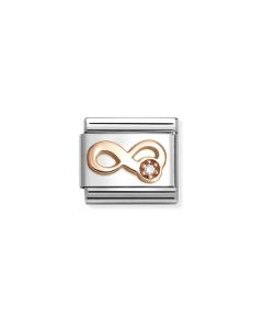 Nomination Classic Zirconia Infinity Charm Rose Gold