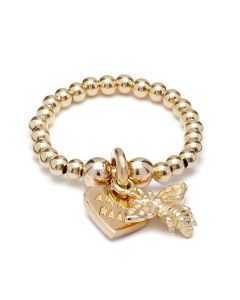 Annie Haak Santeenie Gold Charm Ring - Tiny Bee R0355