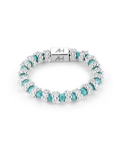 Annie Haak Daisy Chain Silver Ring - Turquoise