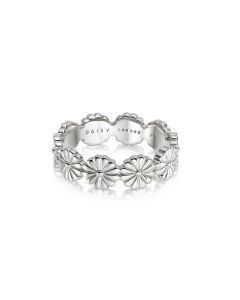 Daisy Crown Band Ring - Silver