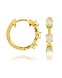 Georgini Chic Noel Trilogy Hoop Earrings - Gold. Item code: IE1042G