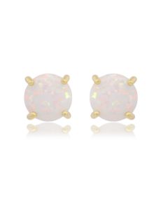 Georgini Opal Glow White Created Opal Stud Earrings - Gold. Item code: IE1182G
