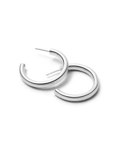 Daisy Maxi Bold Hoop Earrings - Silver