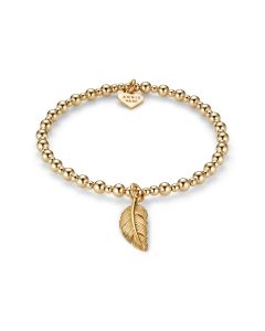 Annie Haak Mini Orchid Gold Plated Charm Bracelet - Feather