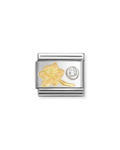 Nomination Classic Gold and Silver Narcissus and Zirconia Charm 630301/05