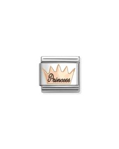 Nomination 9k Rose Gold and Enamel Crown Princess Charm 430202/34