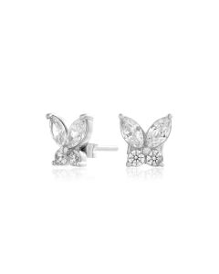 Olivia Burton Sparkle Butterfly Marquise Butterfly Studs Silver OBJMBE14