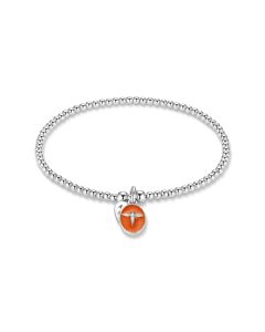 Annie Haak Santeenie Silver Charm Bracelet - Orange Silhouette Angel