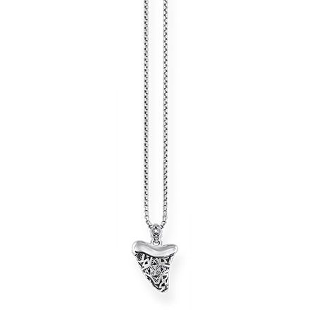 Thomas Sabo Silver and Diamond Ethnic Tooth Necklace D_KE0014-356-21