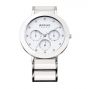 Bering Ladies White Ceramic and Stainless Steel Chrono Watch 11438-754